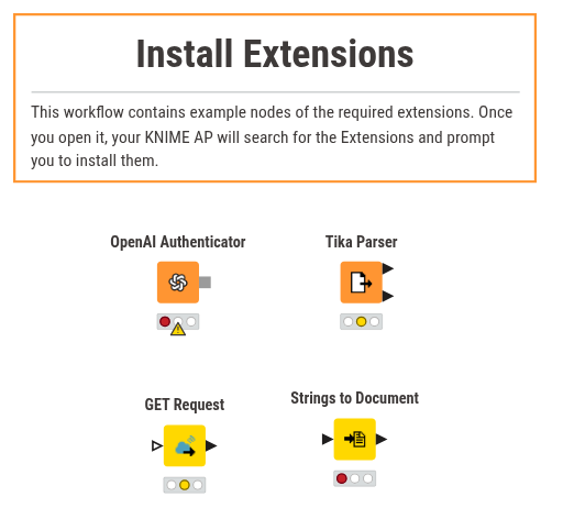 0. Install extensions — NodePit