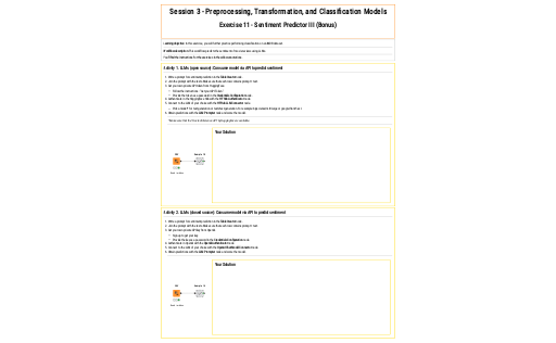 11 Classification V - exercise — NodePit