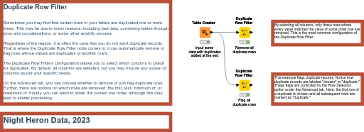Duplicate Row Filter — NodePit