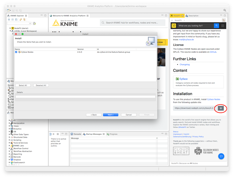 Install Products and Nodes via NodePit